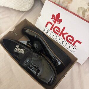 Rieker 53751-00 Dress Wedge Shoes - BLACK